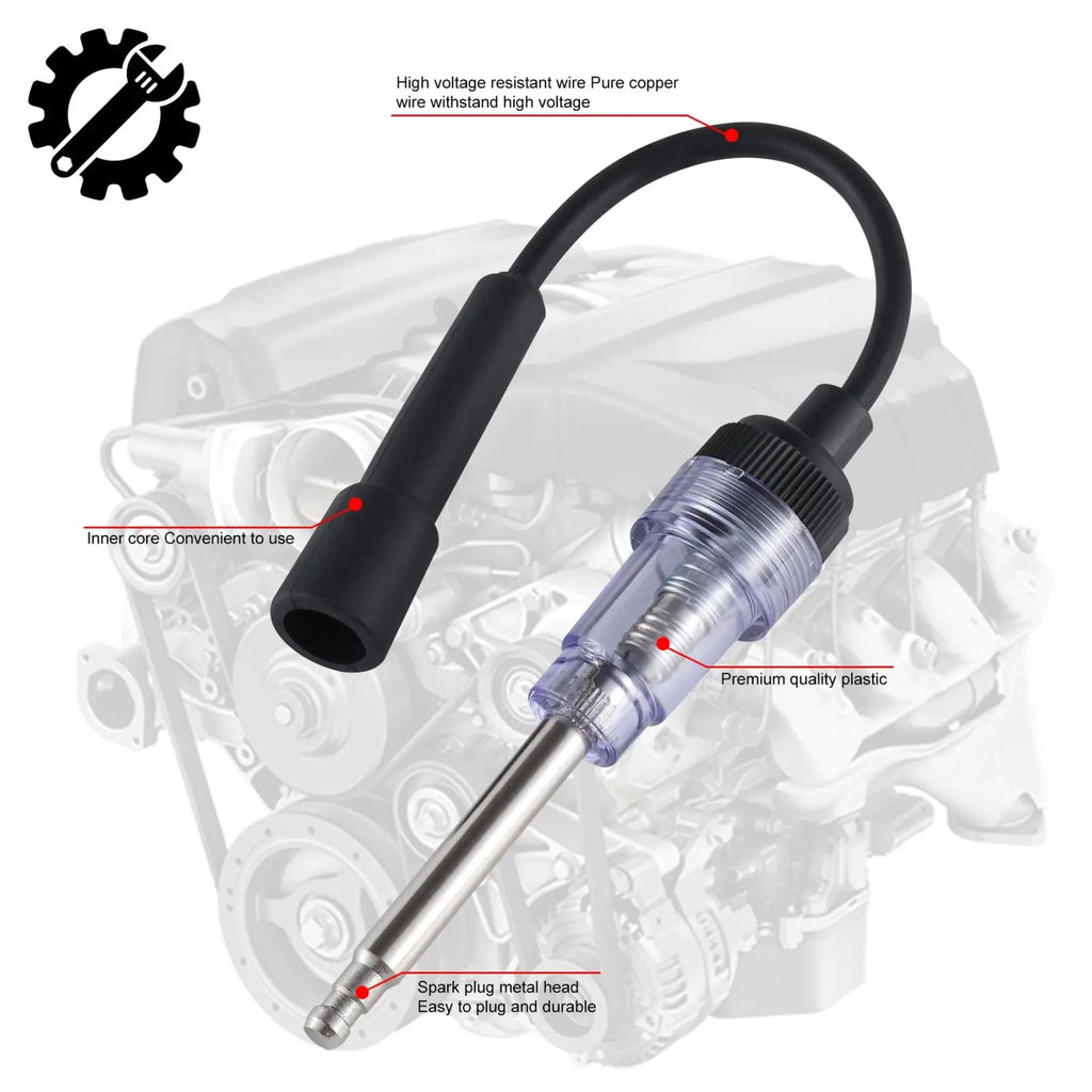 Inline Spark Tester, Straight Boot Ignition Tester Plug Engine Ignition, Pick up Coil/Armature Diagnostic Detector Tool for Automotive/Car/Lawnmower Fathersdaygift