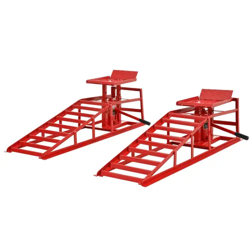 5 Ton Auto Car Truck Service Ramps Lifts, Garage Car Lift Hydraulic Ramps,Automotive Hydraulic Lift Repair Frame Lift(2 Pack) Black Color