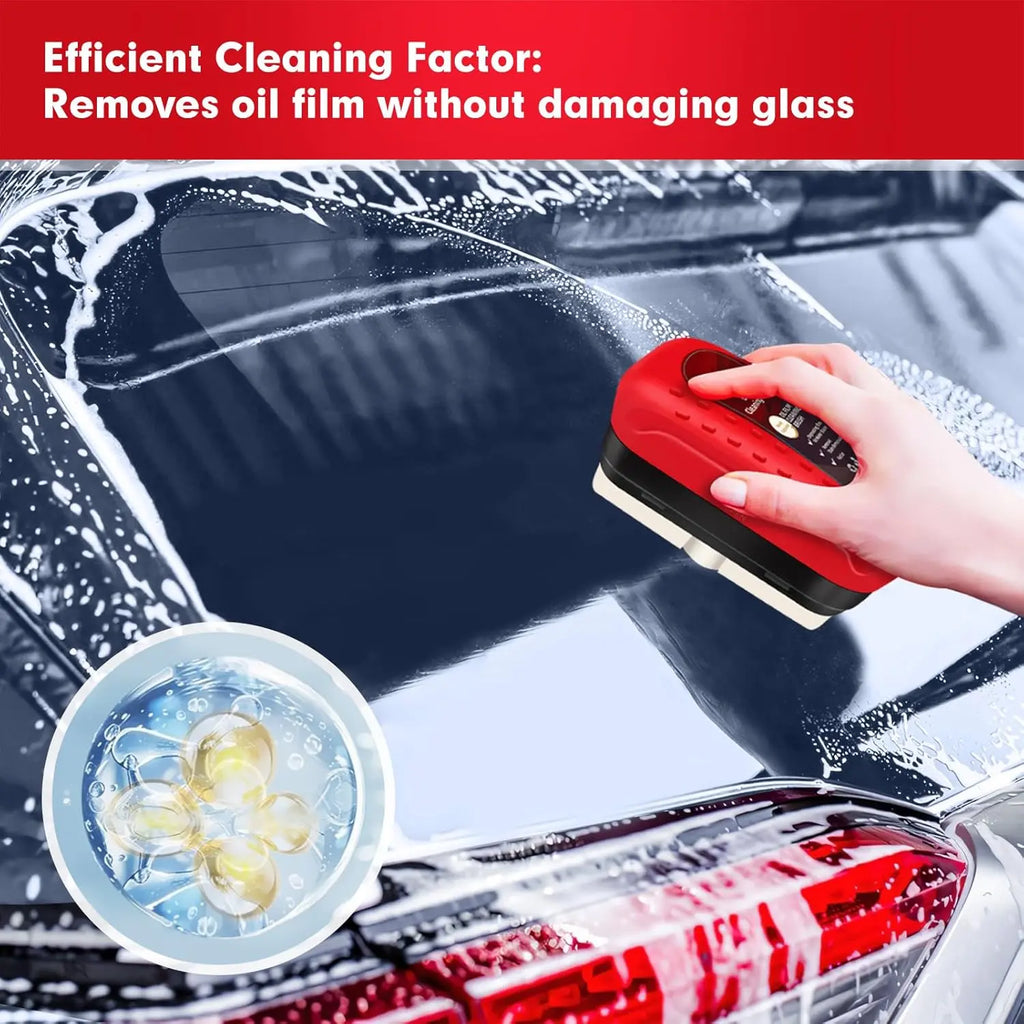Automotive Oil Film Cleaning Brush, Anti-Rain Fog Car Glass Oil Film Cleaner, Car Windshield Cleaner for Improved Clarity and Visibility (1Pack)