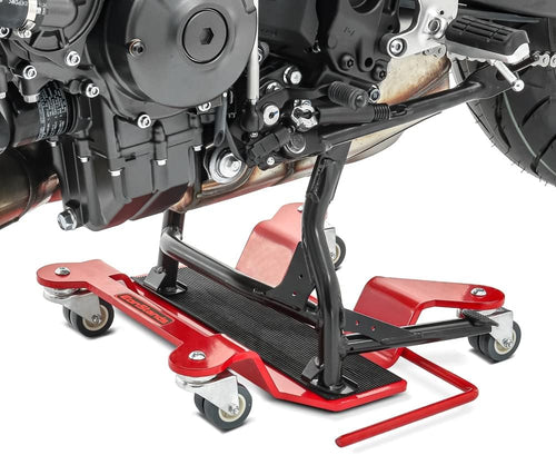 Peana Aparcamiento Moto  Por Caballete Central Rojo Compatible Para Moto Guzzi California, Nevada 750/850/ 1200, Norge GT 8V, Stelvio, V7, V7 Cafe Classic, V7 Classic, V7 Racer/Special/Sto