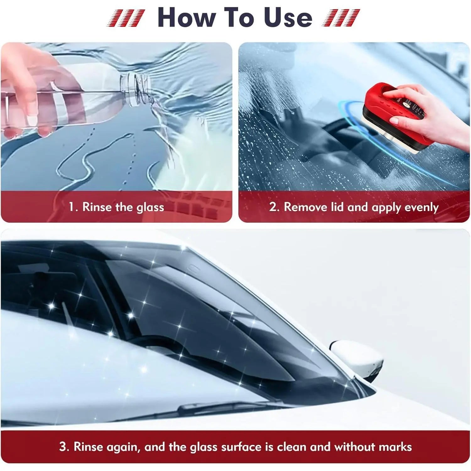 Automotive Oil Film Cleaning Brush, Anti-Rain Fog Car Glass Oil Film Cleaner, Car Windshield Cleaner for Improved Clarity and Visibility (1Pack)