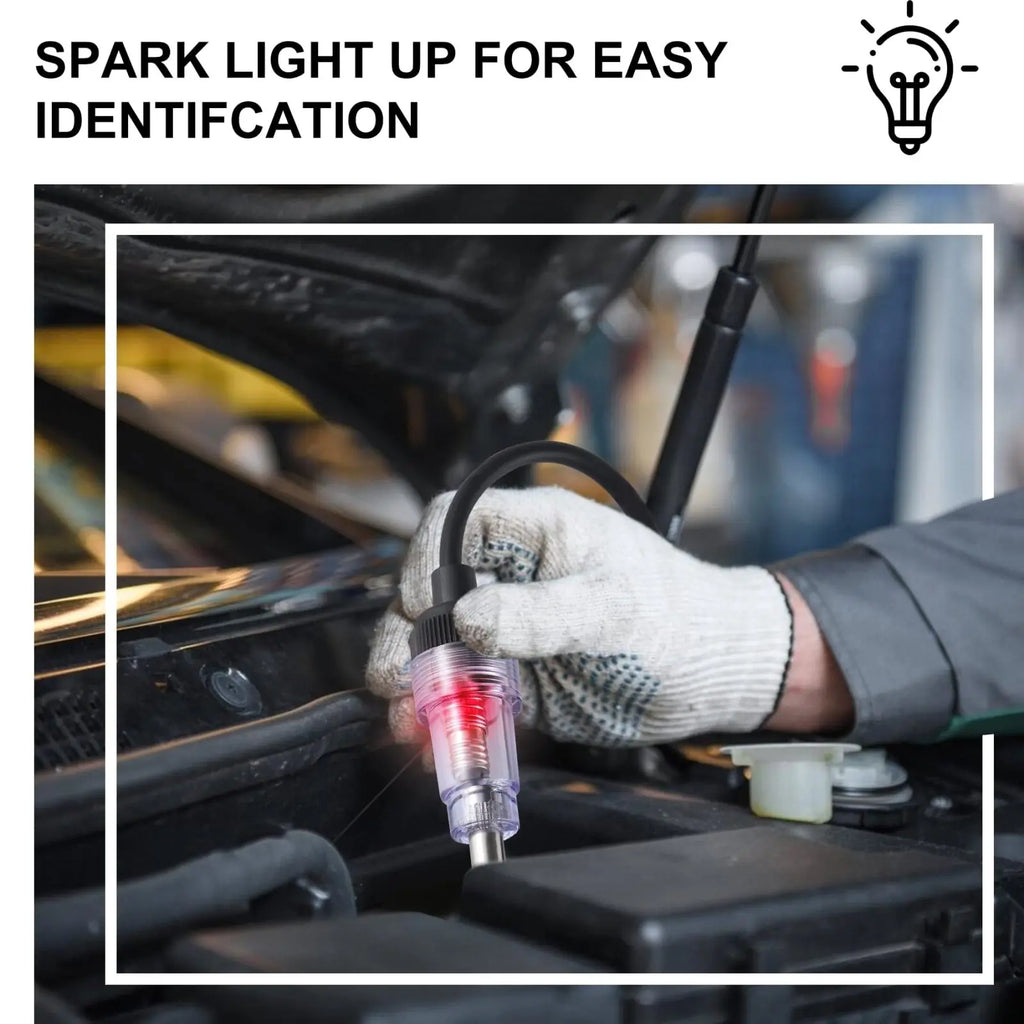 Inline Spark Tester, Straight Boot Ignition Tester Plug Engine Ignition, Pick up Coil/Armature Diagnostic Detector Tool for Automotive/Car/Lawnmower Fathersdaygift