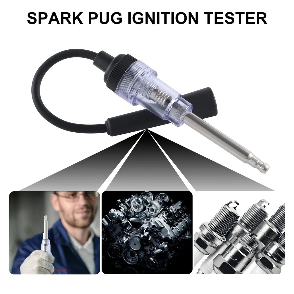 Inline Spark Tester, Straight Boot Ignition Tester Plug Engine Ignition, Pick up Coil/Armature Diagnostic Detector Tool for Automotive/Car/Lawnmower Fathersdaygift