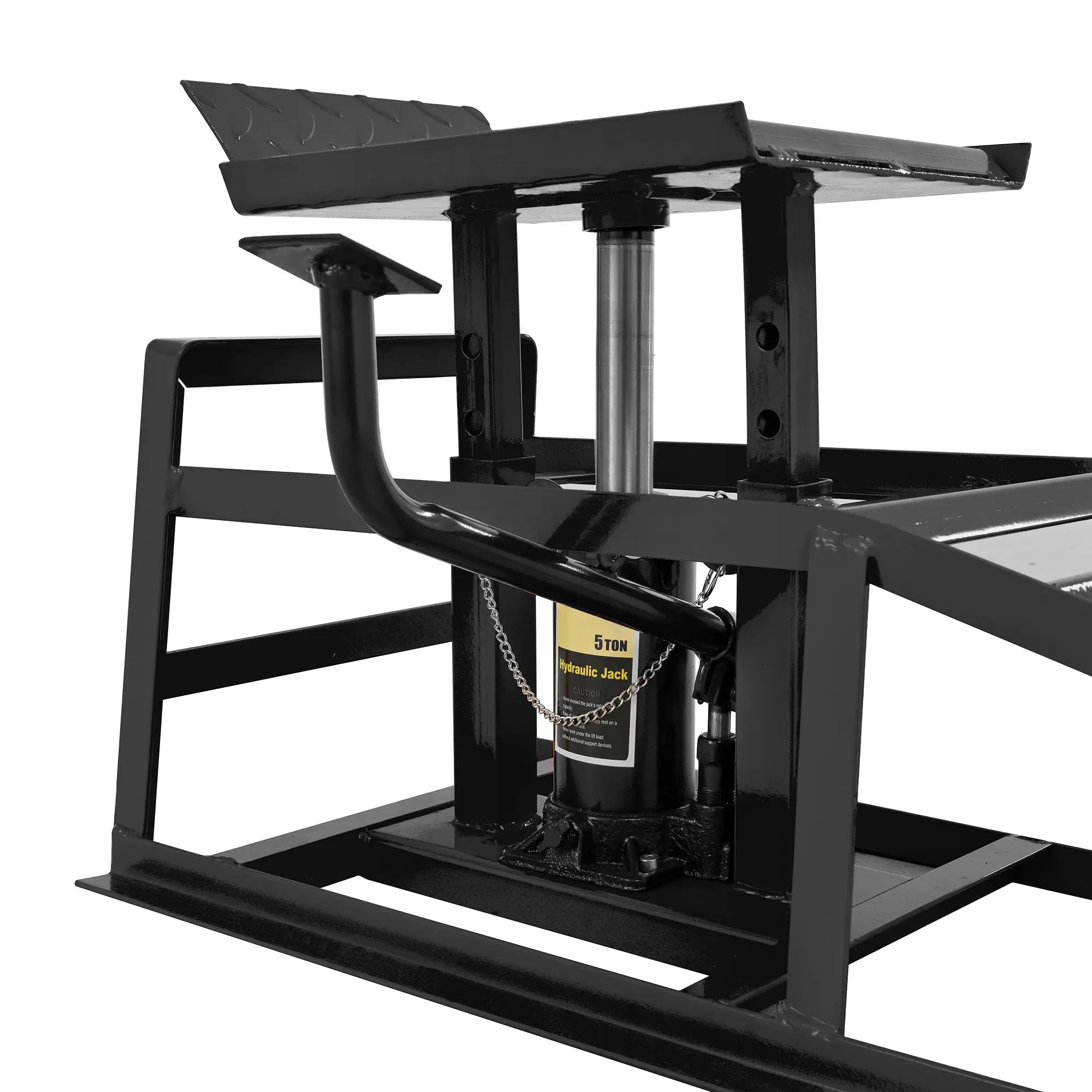5 Ton Auto Car Truck Service Ramps Lifts, Garage Car Lift Hydraulic Ramps,Automotive Hydraulic Lift Repair Frame Lift(2 Pack) Black Color