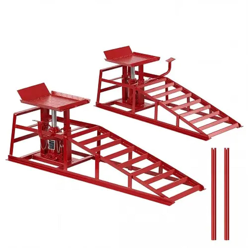 5 Ton Auto Car Truck Service Ramps Lifts, Garage Car Lift Hydraulic Ramps,Automotive Hydraulic Lift Repair Frame Lift(2 Pack) Black Color