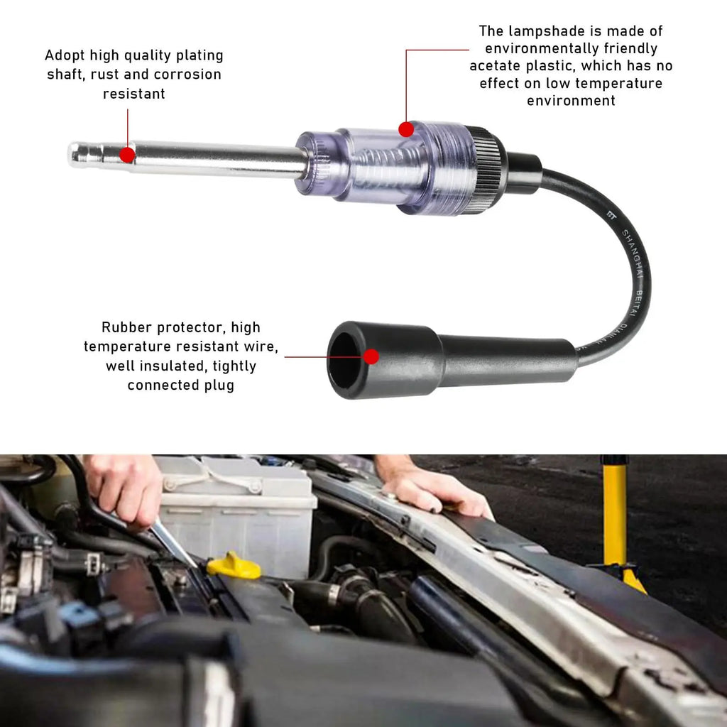 Inline Spark Tester, Straight Boot Ignition Tester Plug Engine Ignition, Pick up Coil/Armature Diagnostic Detector Tool for Automotive/Car/Lawnmower Fathersdaygift