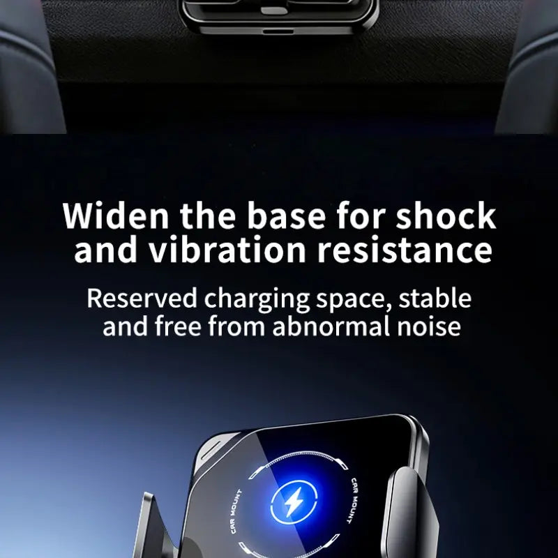Car Wireless Charger Stand, Infrared Auto Clamping, 15W Fast Charging, Anti-Shake, Horizontal Vertical Rotation, Car Phone Holder, Super Fast Charging