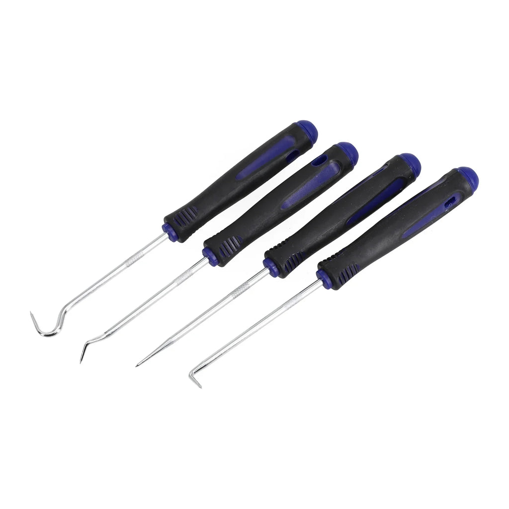 4Pcs Car Long Pick & Hook Set Gasket Puller Pick Tools for Removing Auto Oil Seal O-Ring Seal Tool Oil Sealers Screwdrivers Kit